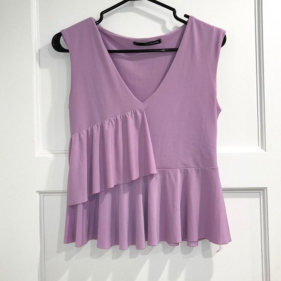 Lavender peplum top - Picture 1 of 7